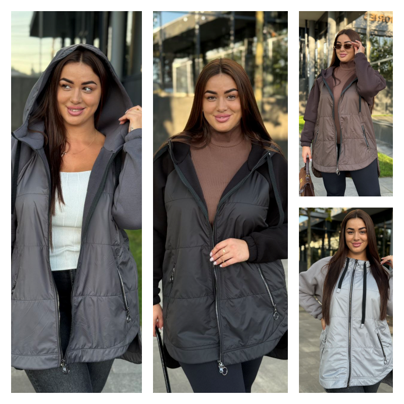 Худі-курточка з тринитки та плащівки, фото 1