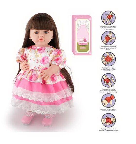 Лялька AFD 8866-50 S висота 52 см, функціональна, гумова, звуки, прошите волосся, аксесуари, фото 1