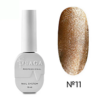 Saga Гель лак Котяче око Cat Shine No11 коричневий 10 мл