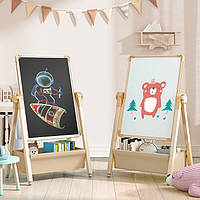 Дитячий мольберт дошка двостороння для малювання крейдою та маркерами. Є різні кольори!