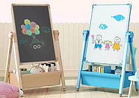 Мольберт двухсторонний. Двостороння дитяча дошка для малювання + аксесуари