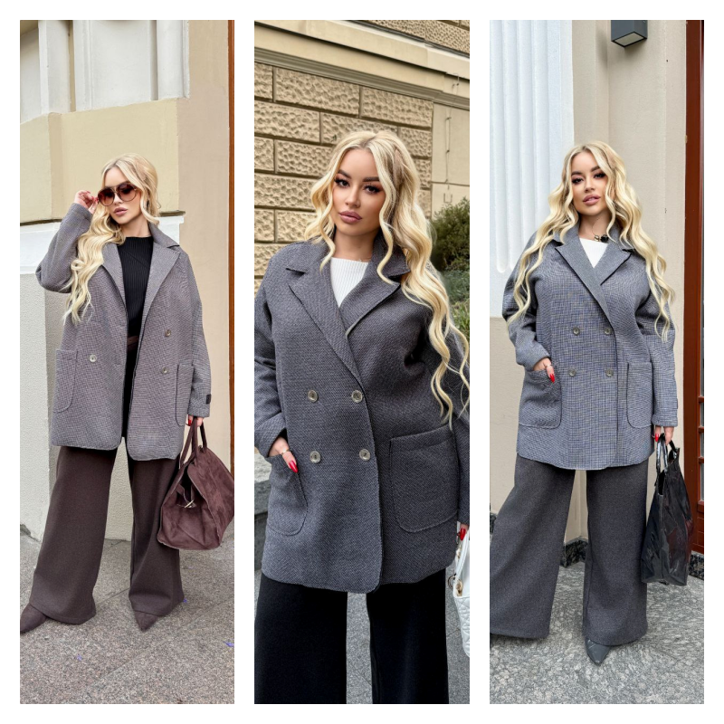 Теплий жакет з кашемірової тканини, фото 1