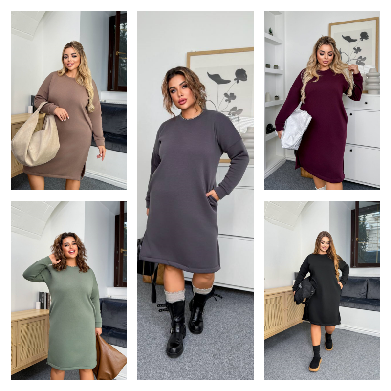 Сукня-худі тринитка батал, фото 1