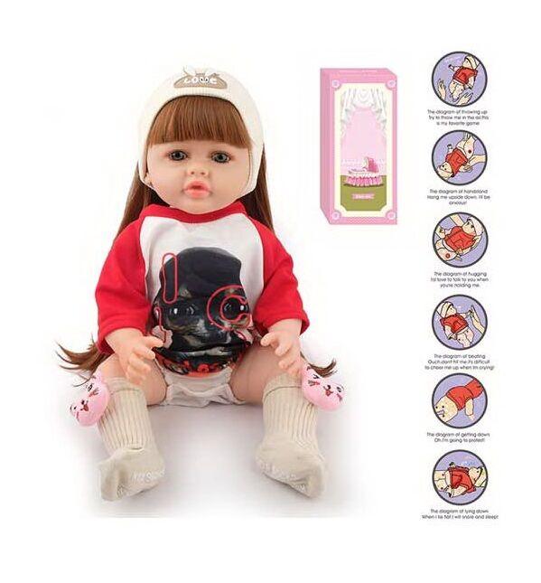 Лялька AFD 8866-36 S висота 52 см, функціональна, гумова, звуки, прошите волосся, аксесуари, фото 1