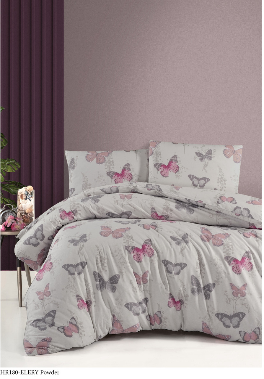 Постільна білизна Altinbasak  євро розмір ранфорс Elery powder, фото 1