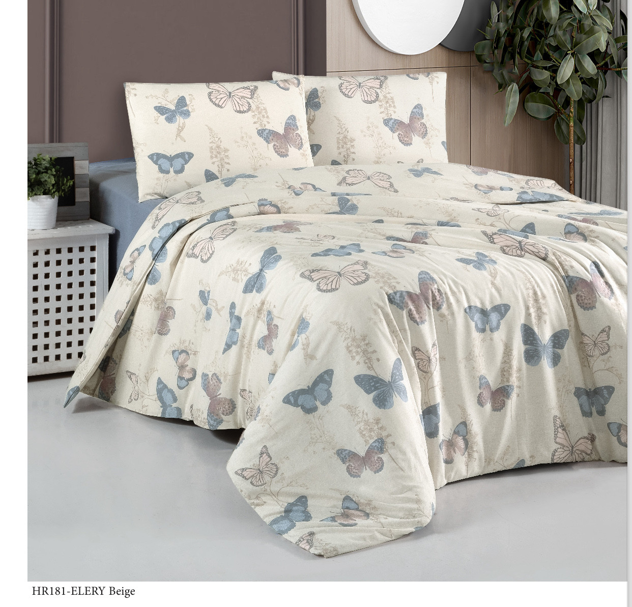 Постільна білизна Altinbasak  євро розмір ранфорс Elery beige, фото 1