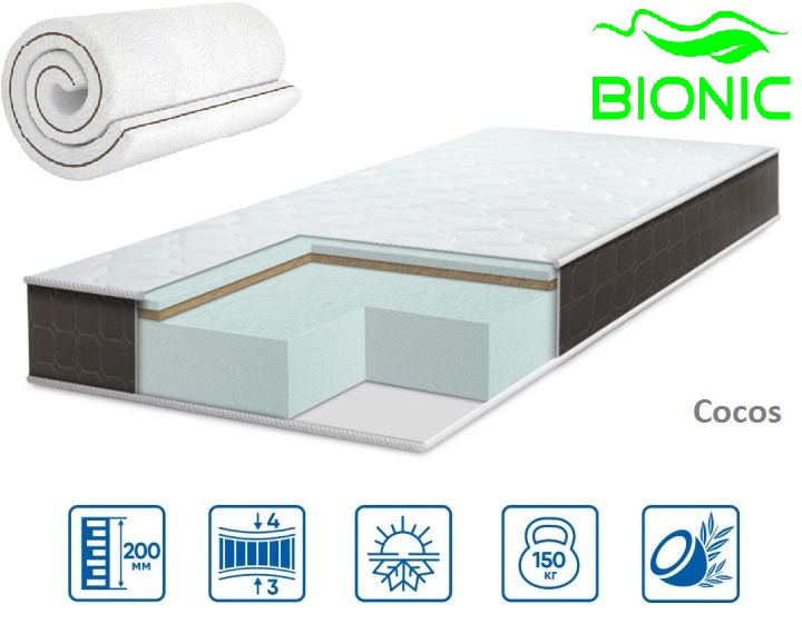 Матрац Bionic Cocos 20см 180*190 (Вакумне скручування!), фото 1