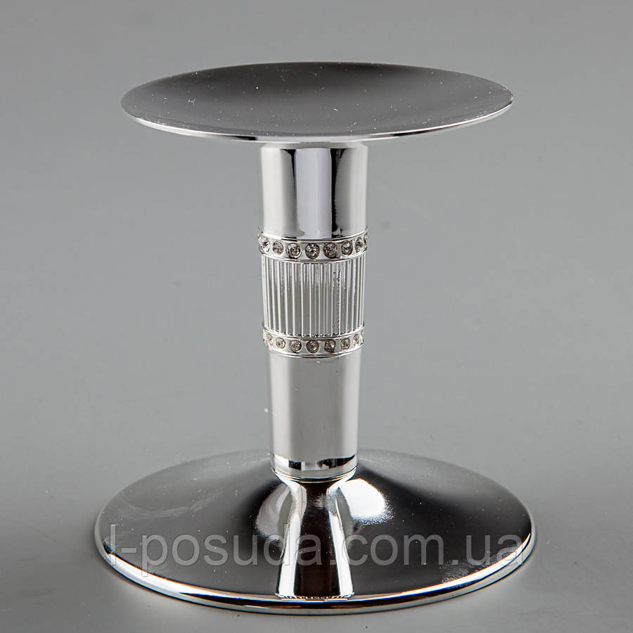 Свічник “Кільця” 10 см – уцінка (чорні точки), декоративний настільний свічник, фото 1