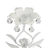 Свічник на 3 свічки з кристалами висотою 50 см - витончений канделябр для декору та весілля, фото 3