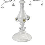 Свічник на 3 свічки з кристалами висотою 50 см - витончений канделябр для декору та весілля, фото 4