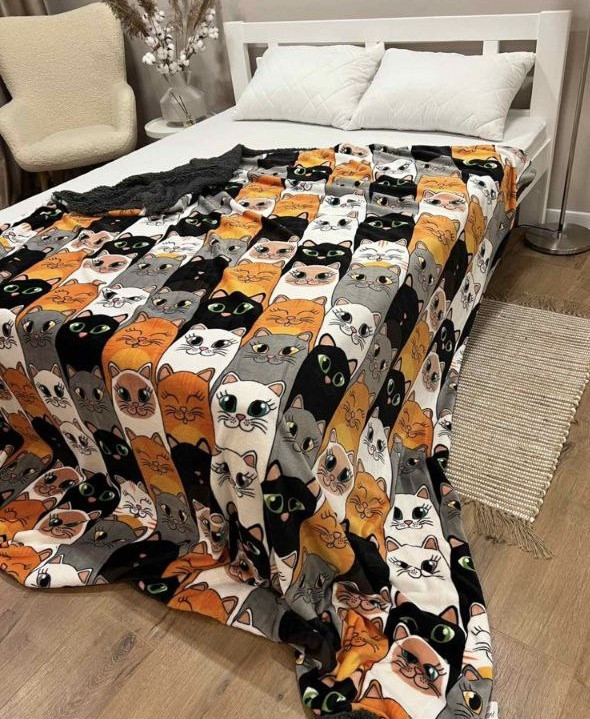 Плед на овчині Півтораспальний