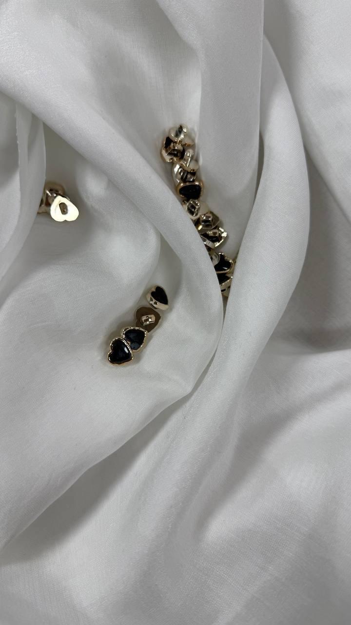 Ґудзики на ніжці, сердечко чорне, фото 1