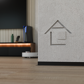 Мініплінтус МПА-317, серія «Тінлайн», 2600мм, анодований чорний, фото 2