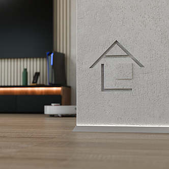 Мініплінтус МПА-302 під LED-підсвітку, серія «Тінлайн», 2600мм анодований срібло, фото 2