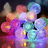 Світлодіодна гірлянда Light Bubble Ball  на сонячній батареї 12 метрів 100 світлодіодів мультиколор, фото 4