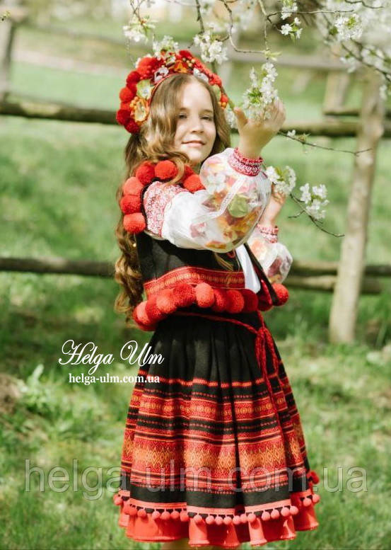 Український стрій "МарциПані" (червоно-чорний) 122, фото 1