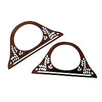 Комплект ручок для сумки дерев'яних коричневих