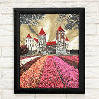 Багетна рамка для картин Чорна рельєфна