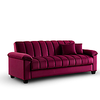 Диван-ліжко розкладний сучасний. Оксамитовий диван євро-книжка з нішею
