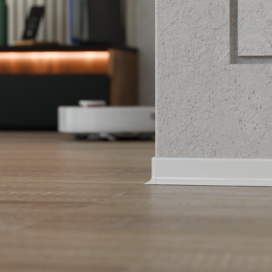 Плінтус накладний алюмінієвий АСП-40, 40х12х2600мм, білий, фото 1