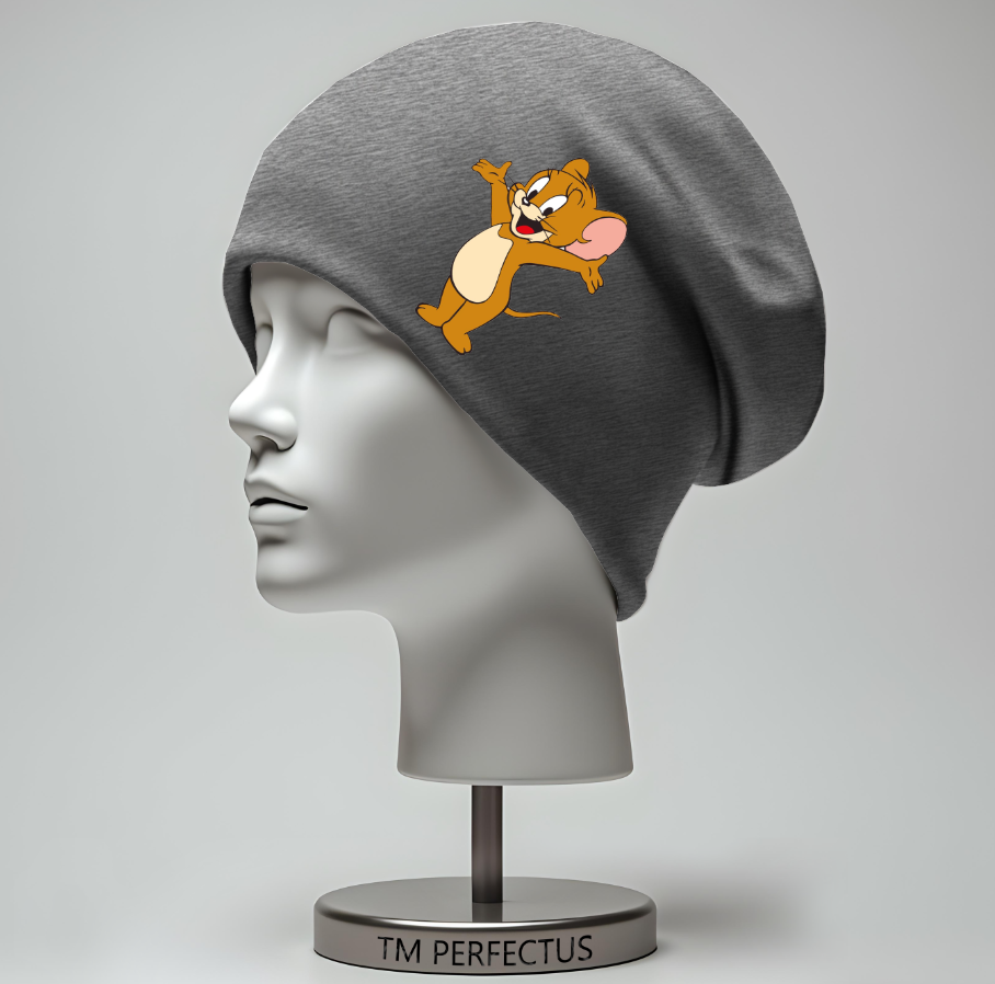 Шапка "Джеррі миша мультик" унісекс з принтом ВСІ розміри, фото 1