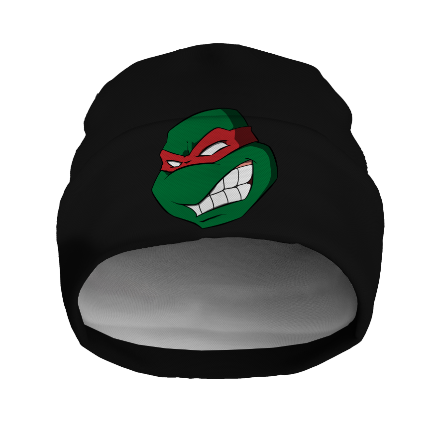 Шапка біні "Черепашки Ніндзя" унісекс з принтом ВСІ розміри, фото 1
