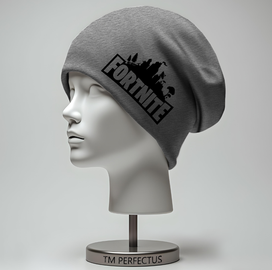 Шапка біні "Фортнайт лого гра" унісекс з принтом ВСІ розміри, фото 1