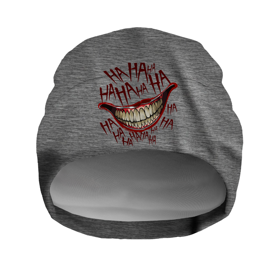 Шапка біні "Усмішка Джокера" унісекс з принтом ВСІ розміри, фото 1