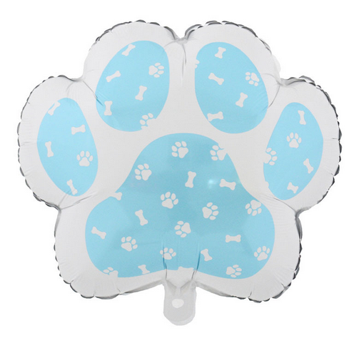 Фольгована кулька "Собача лапа, блакитна", 49х50 см. (Китай), фото 1
