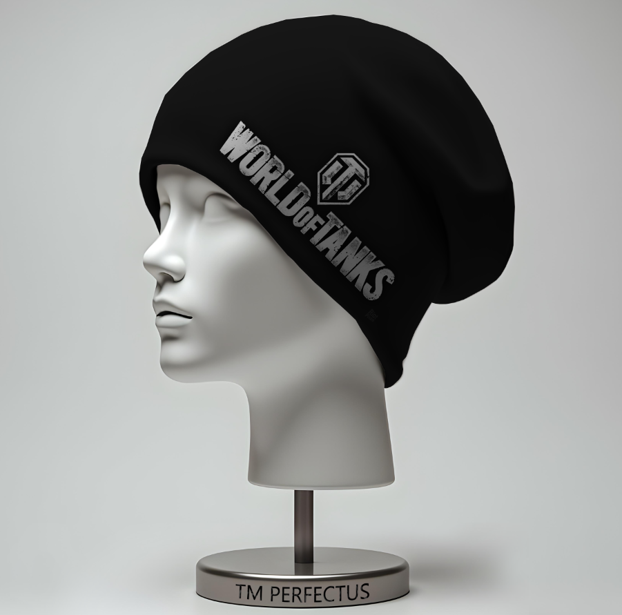 Шапка біні "Танки гра WOT" унісекс з принтом ВСІ розміри, фото 1