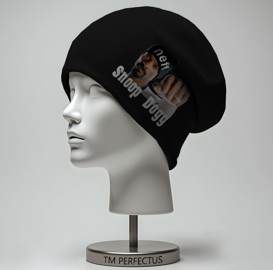 Шапка біні "Снуп Дог репер музика" унісекс з принтом ВСІ розміри, фото 1