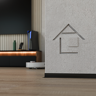 Плінтус накладний висотою 36мм АСП-36 "Стріла" чорний, фото 2