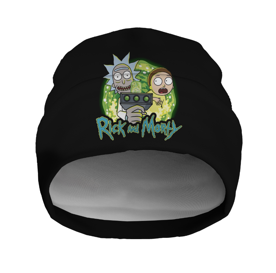 Шапка біні "Рік і Морті мультик 5" унісекс з принтом ВСІ розміри, фото 1