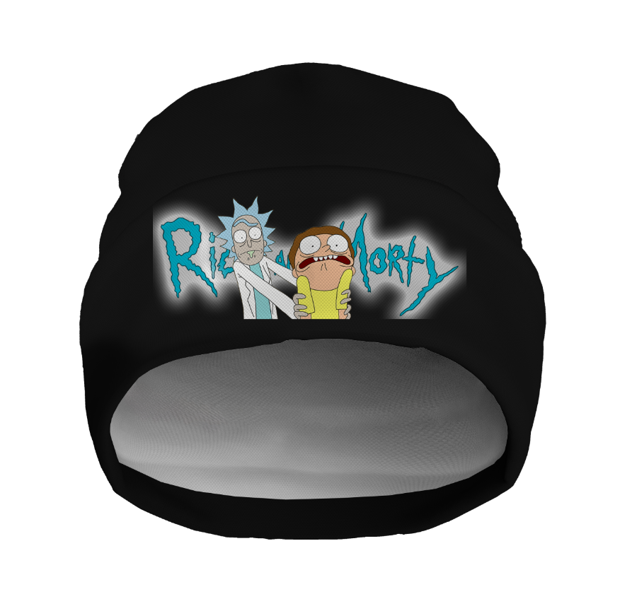 Шапка біні "Рік і Морті мультик 3" унісекс з принтом ВСІ розміри, фото 1