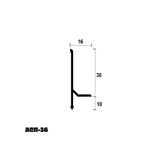 Плінтус накладний висотою 36мм АСП-36 "Стріла" білий, фото 3