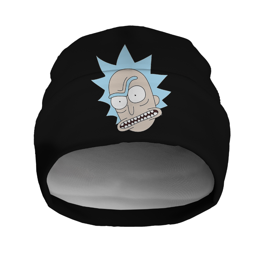 Шапка біні "Рік і Морті мультик 1" унісекс з принтом ВСІ розміри, фото 1