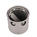 Титанова піч щепочниця туристична Tomshoo та титановий казанок titanium 750 мл зі складними ручками для походу туризму, фото 10