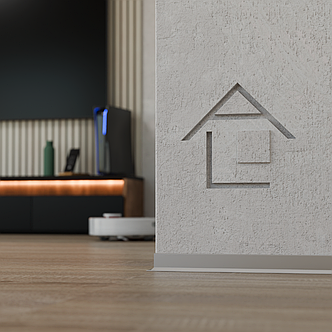 Плінтус накладний висотою 38мм АСП-38 "Стріла" анодований срібло, фото 2