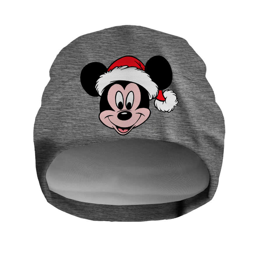 Шапка біні "Міккі Маус мультик новорічний" унісекс з принтом ВСІ розміри, фото 1