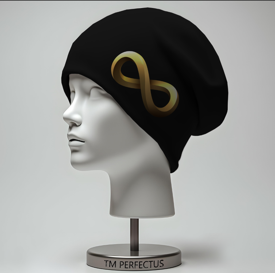 Шапка біні "Знак нескінченності" унісекс з принтом ВСІ розміри, фото 1