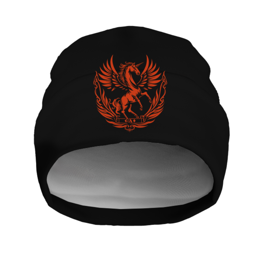 Шапка біні "З конем пегас єдиноріг крила" унісекс з принтом ВСІ розміри, фото 1