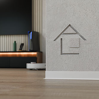 Плінтус накладний висотою 58мм АСП-58 "Стріла" білий, фото 2