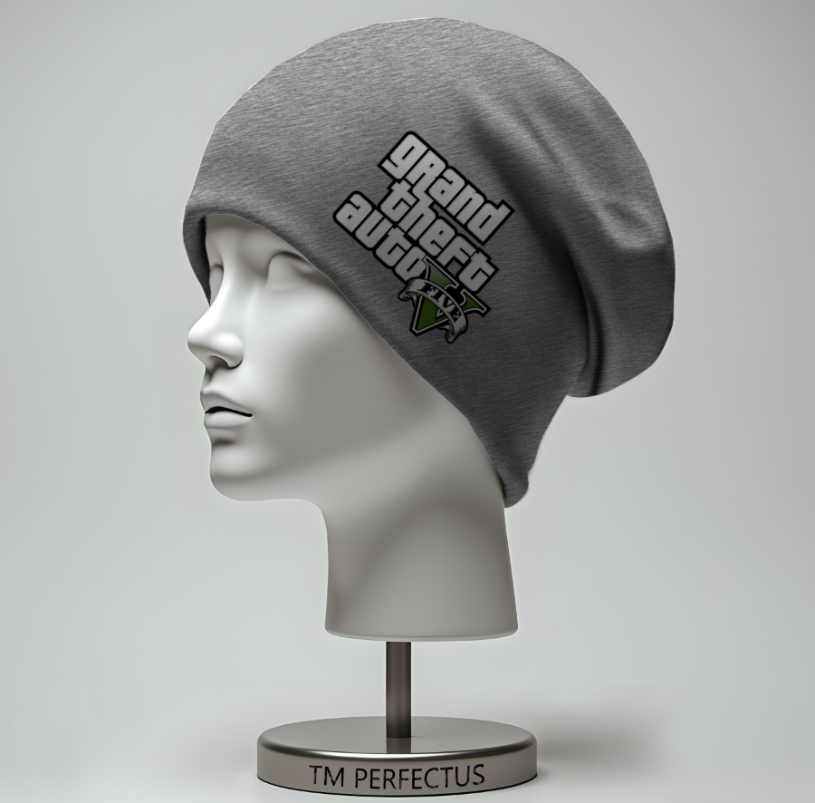 Шапка біні "ГТА гра логотип емблема" унісекс з принтом ВСІ розміри, фото 1