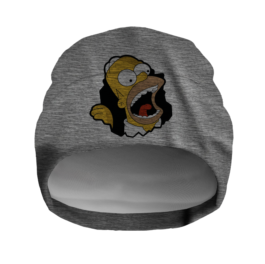 Шапка біні "Гомер Сімпсон мультик" унісекс з принтом ВСІ розміри, фото 1