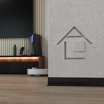 Плінтус накладний висотою 58мм АСП-58 "Стріла" чорний, фото 2