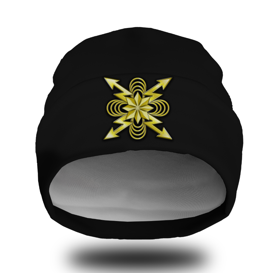 Шапка біні "Війська кібербезпеки зв'язку емблема знак ЗСУ" унісекс з принтом ВСІ розміри, фото 1