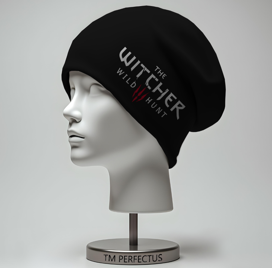 Шапка біні "Відьмак гра лого" унісекс з принтом ВСІ розміри, фото 1