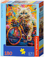 Пазл Квіткова прогулянка кошеняти 180 деталей Castorland