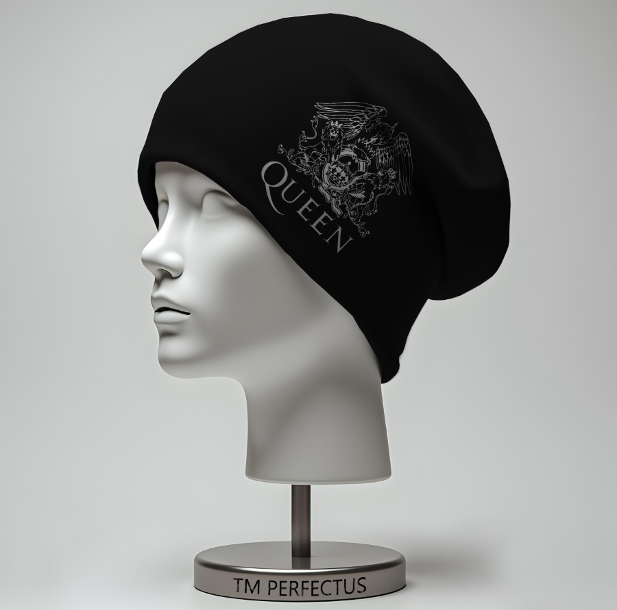 Шапка біні "Queen квін лого рок гурт" унісекс з принтом ВСІ розміри, фото 1