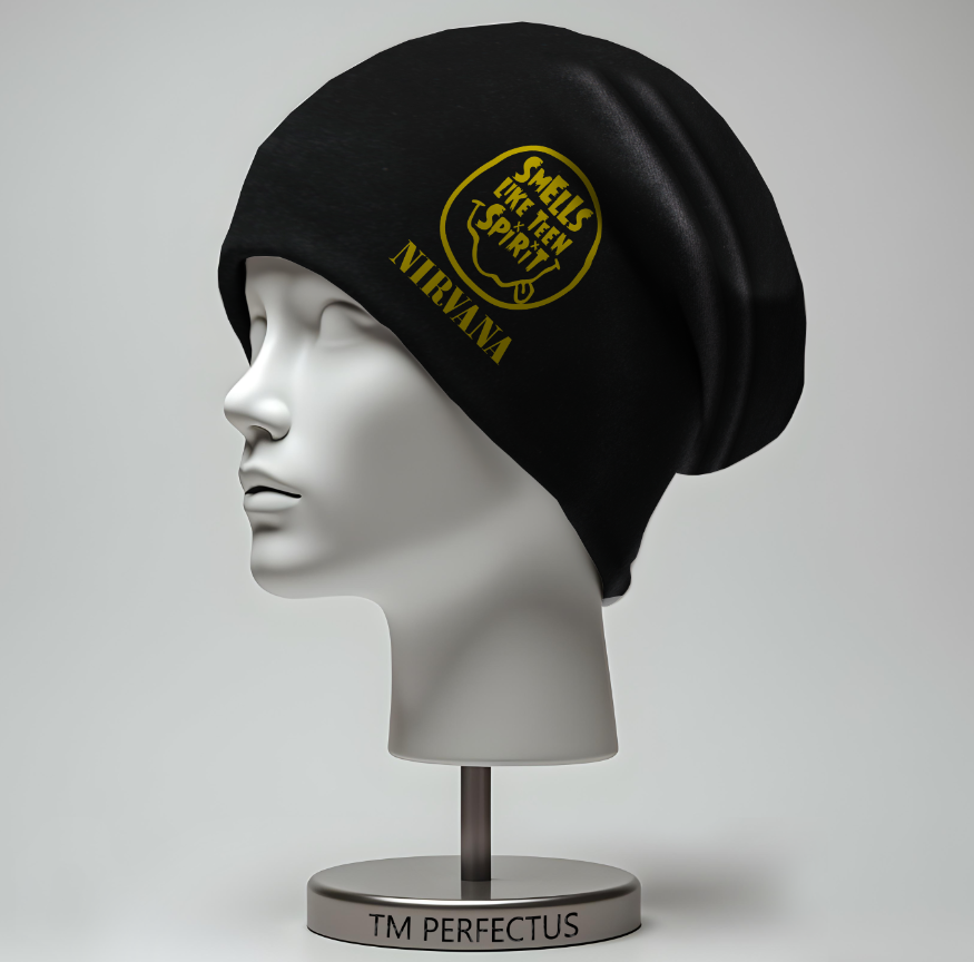 Шапка "Nirvana Нірвана музичний рок гурт лого емблема метал" унісекс з принтом ВСІ розміри, фото 1